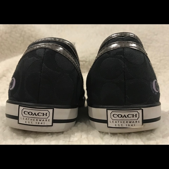 COACH Multi Pattern Black Signature C Sneakers 10B - Picture 5 of 8